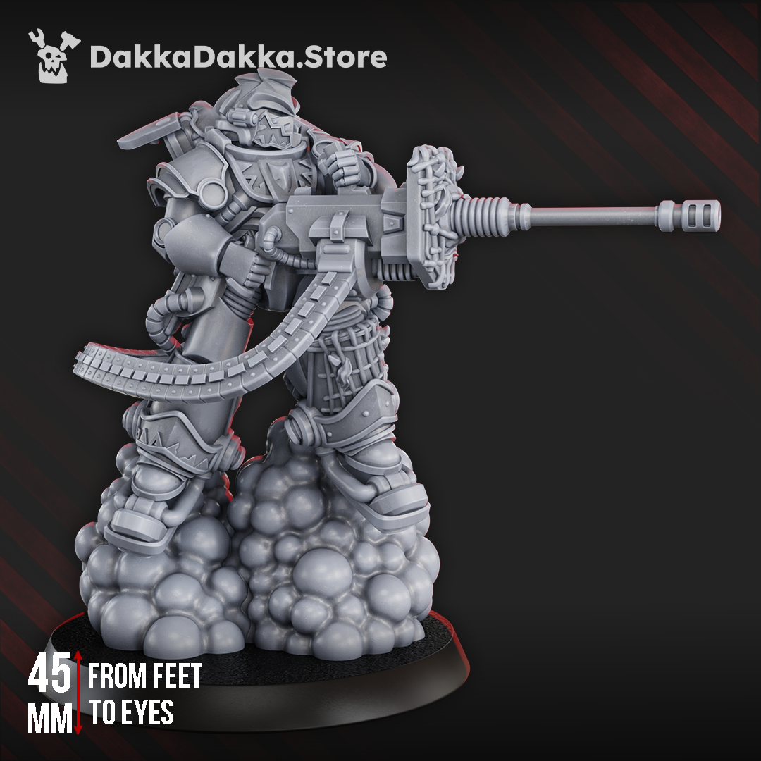 White Megalodon Warrior Depressor - Prime Armored Fire Soldier of Space Knights